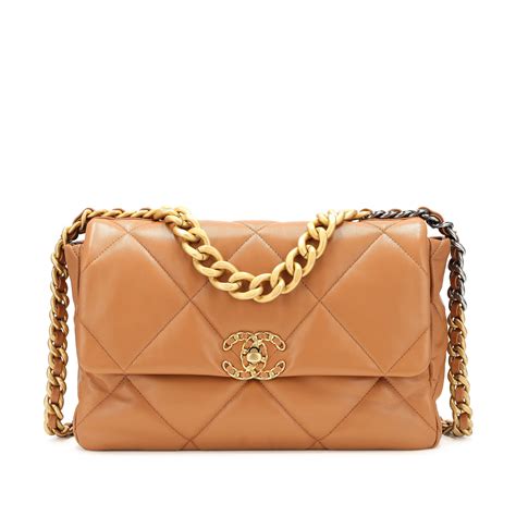 chanel caramel 19|chanel 19 handbags.